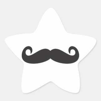 Moustache Star Sticker