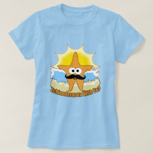 Moustache Starfish Echinodermata T-Shirt