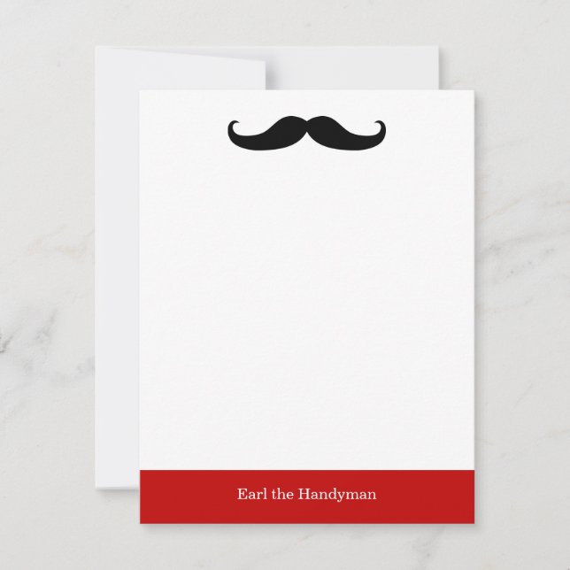 Moustache Stationery Card (Front)