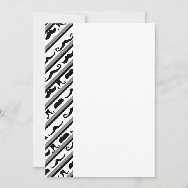Moustache Stripes Invitation (Front)