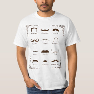Moustache Style Identification Chart T-Shirt