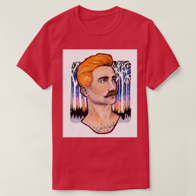 Moustache Sunrise T-Shirt (Design Front)
