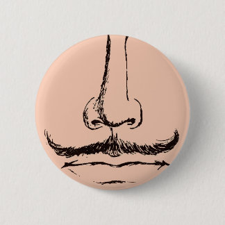 Moustache Surrealist Pinback 6 Cm Round Badge