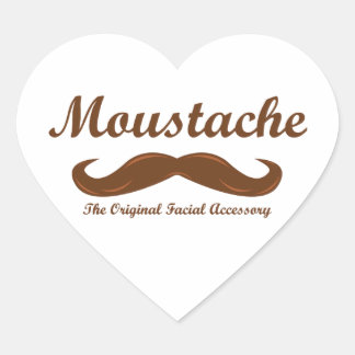 Moustache - The Original Facial Accessory Heart Sticker