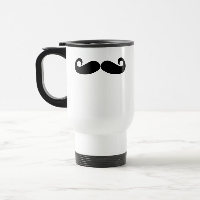 Moustache Travel Mug (for righties) (Left)