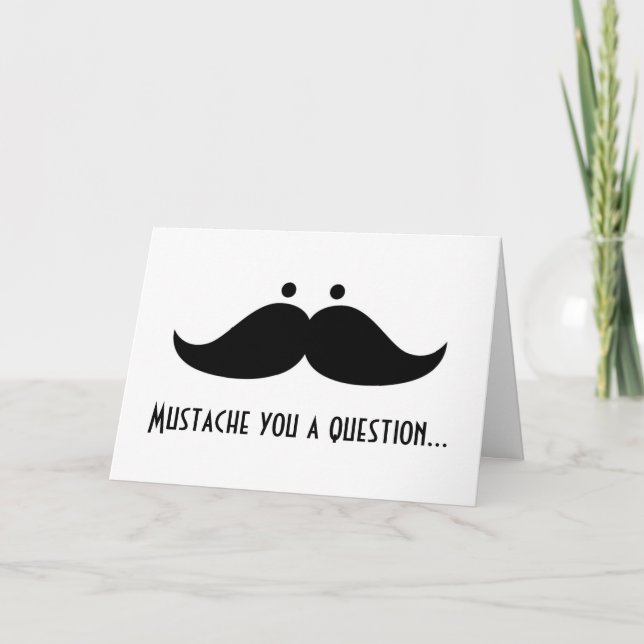Moustache Valentine Day Card Valentine's Stach Fun (Front)
