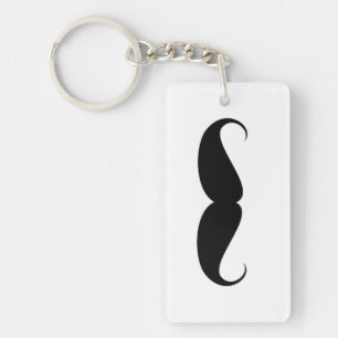 moustache vintage symbol funny moustache key ring