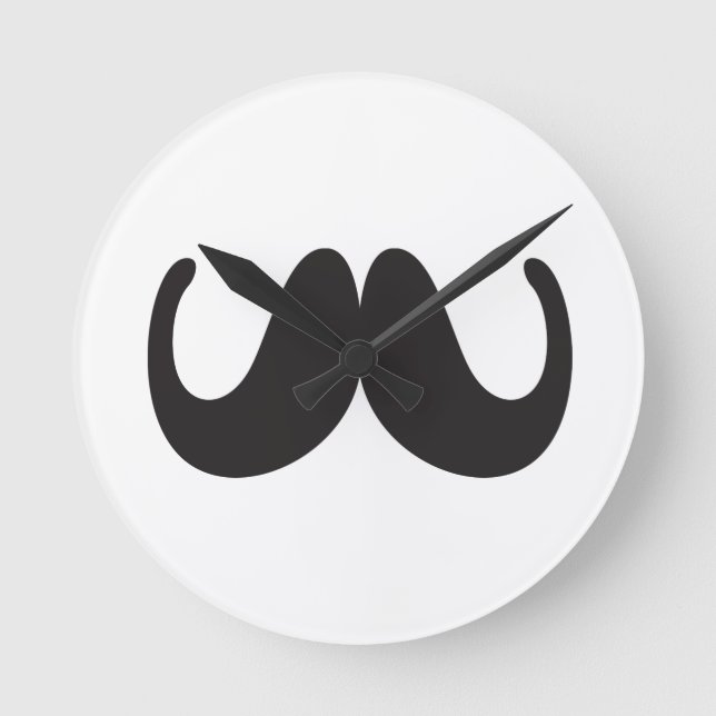 Moustache Wall Clock (Front)
