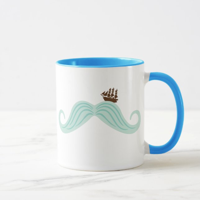 Moustache Waves Mug (Right)