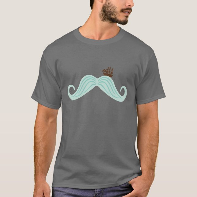 Moustache Waves T-Shirt (Front)