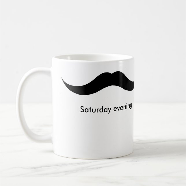 moustache weekend coffee mug (Left)
