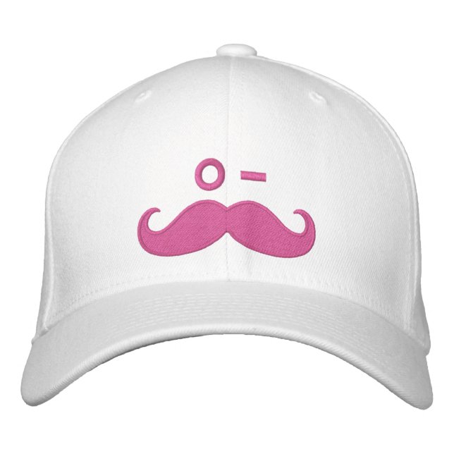 Moustache WINK Embroidered Hat (Front)
