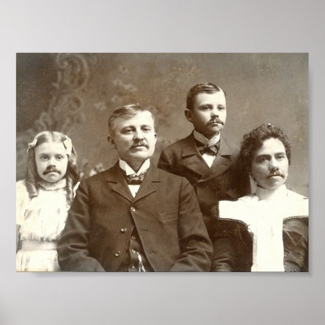 Moustached Ancestors Poster (Front)