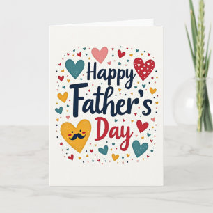 Moustached Fathers Day Card