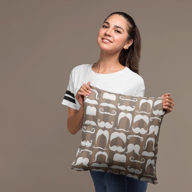 Moustaches Decorative Throw Pillow (Creator Uploaded)