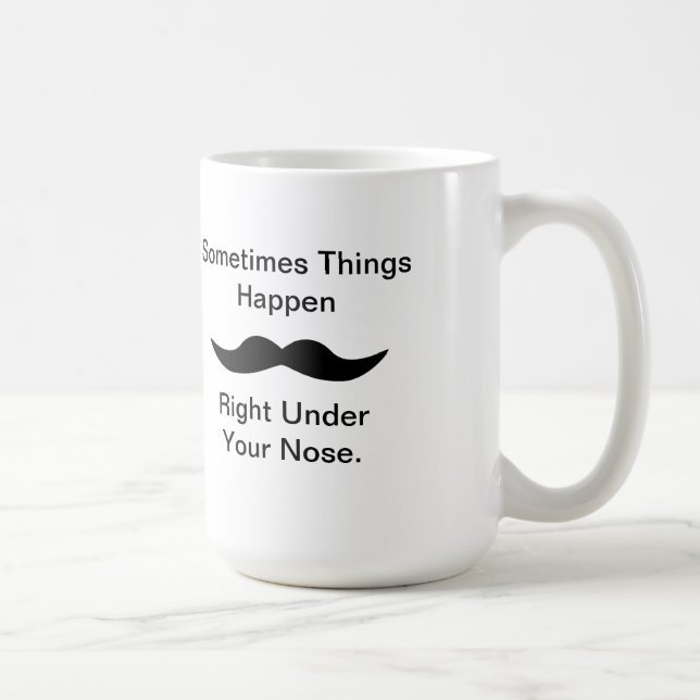 Moustaches Happen Coffee Mug (Right)