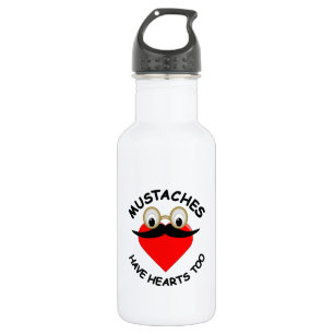 Moustaches Have Hearts Too 532 Ml Water Bottle