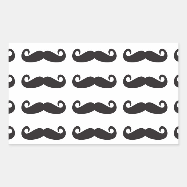 Moustaches Rectangular Sticker (Front)