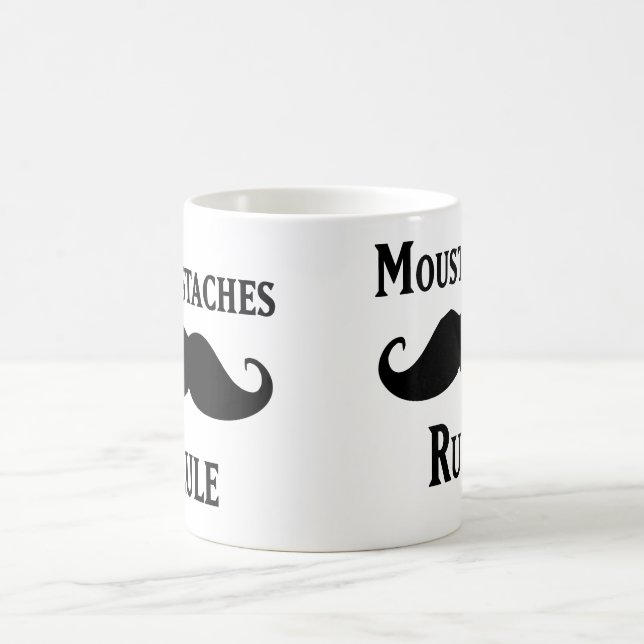 Moustaches Rule Coffee Mug (Center)