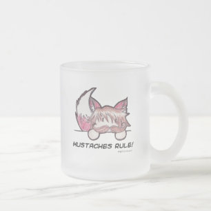 Moustaches Rule Frosted Mug