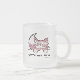 Moustaches Rule Frosted Mug