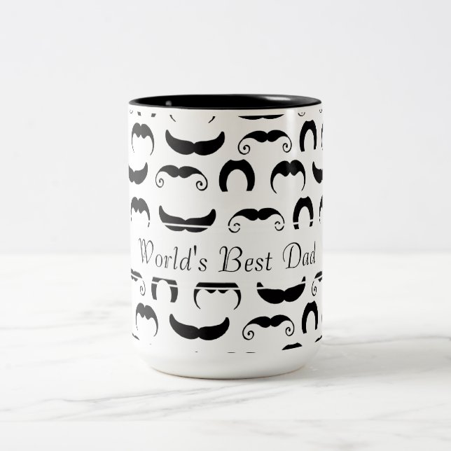 Moustaches Two-Tone Coffee Mug (Center)