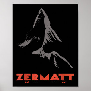 Moutain In Zermatt, Valais, Switzerland Poster