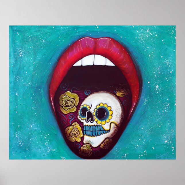 Mouth Full Of Sugar Skull Poster (Front)