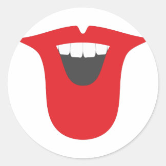 mouth lips classic round sticker