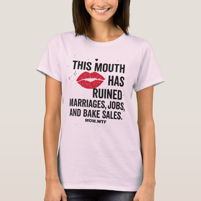 Mouth of Chaos: Bad Mum T-Shirt Design (Front)