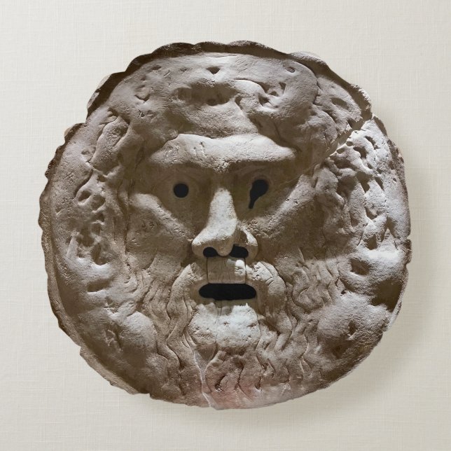 Mouth of Truth Round Cushion (Front)