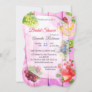 Mouth-watering Tropical Fruits Invitation