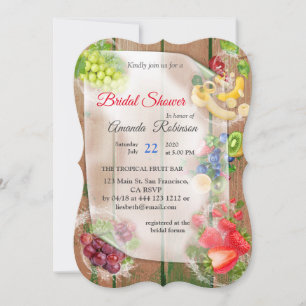 Mouth-watering Tropical Fruits Invitation