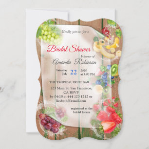 Mouth-watering Tropical Fruits Invitation