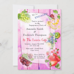 Mouth-watering Tropical Fruits Invitation