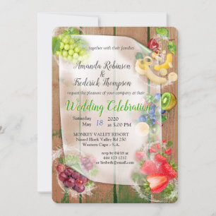Mouth-watering Tropical Fruits Invitation