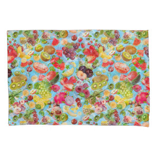 Mouth-watering Tropical Fruits Pillowcase