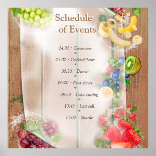 Mouth-watering Tropical Fruits Poster