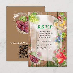 Mouth-watering Tropical Fruits RSVP Card