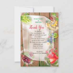 Mouth-watering Tropical Fruits Thank you RSVP Card