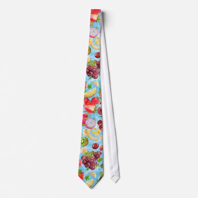 Mouth-watering Tropical Fruits Tie (Front)