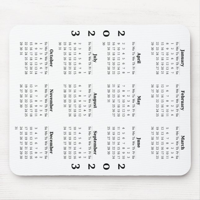 Mouthpad with a calendar 2023 mouse pad (Front)