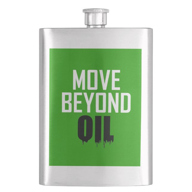 Move Beyond Oil Hip Flask (Front)