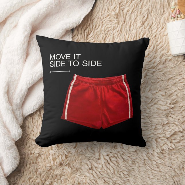 Move It Side To Side Red Athletic Shorts Cushion (Blanket)