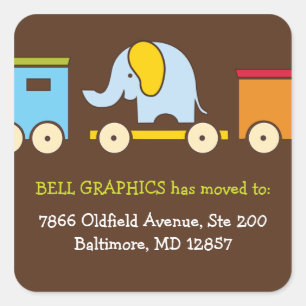 Move Notice Square Stickers