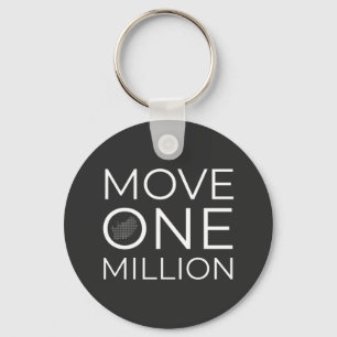 Move one Million Button Key Ring