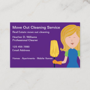 Move Out Cleaning Professional Editable Business Card