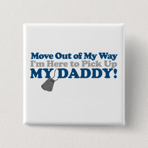 Move out of the way! (boy) 15 cm square badge