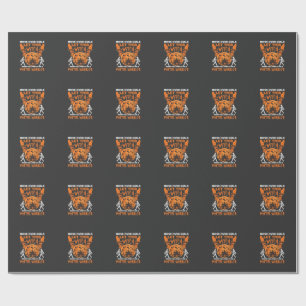 Move Over Girls Let Witch Postal Worker Halloween_ Wrapping Paper
