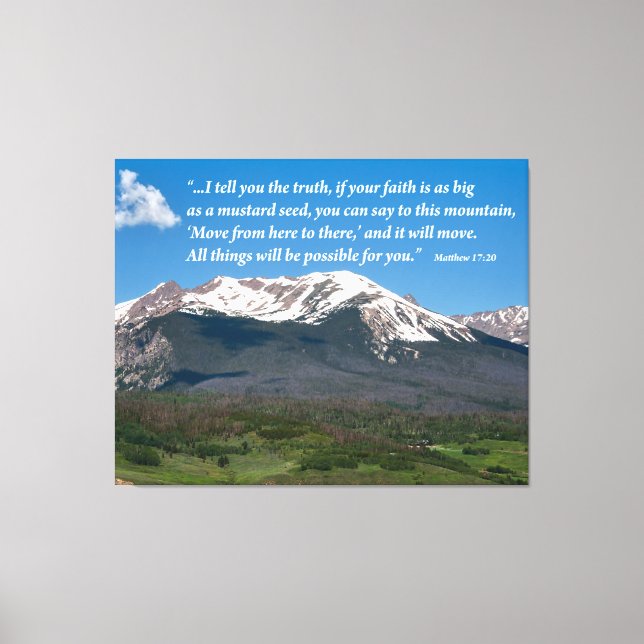 Move That Mountain Inspirational Canvas Print (Front)